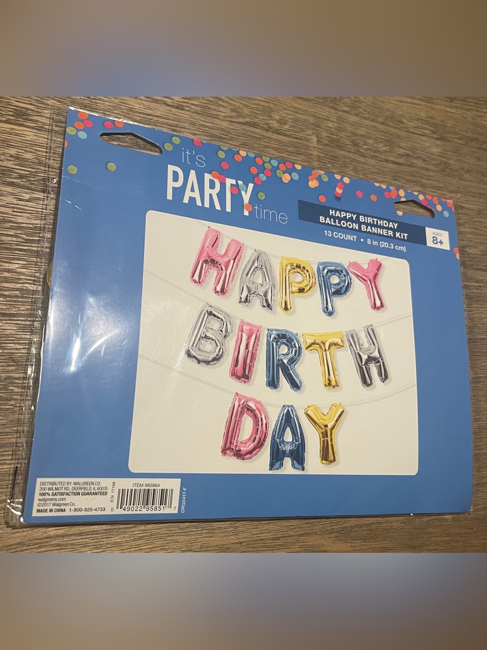 Happy Birthday Balloon Banner Kit - Multicolor
